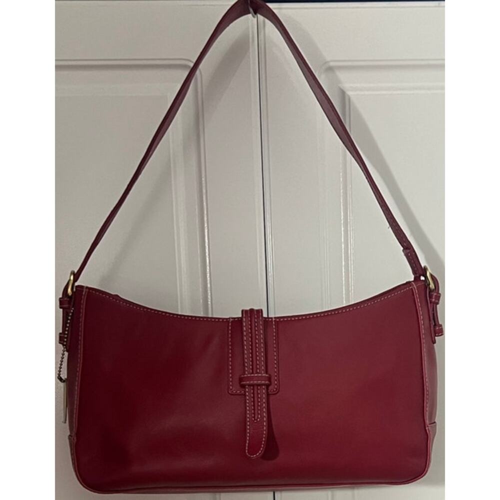 Madison Studio Red Leather Shoulder Bag Purse